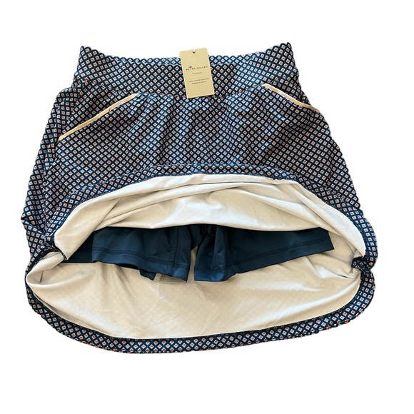 Peter Millar LF18EB15A Alice Petal Hem Print Skort, Blue Orange - Picture 4 of 5